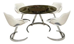 Table and 4 Chairs attributed to Boris Tabacoff, Set of 5