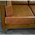 Crafters and Weavers Arts and Crafts Craftsman Cubic Panel Side Sofa in Russet Brown Leather For Sale In Chicago - Image 6 of 6