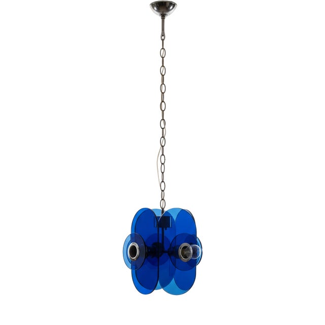 Space Age Italian Glass Pendant Lamp from Arte Linea, 1970 For Sale