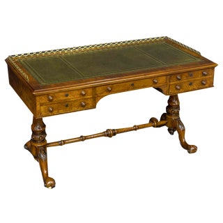 Vintage Victorian Walnut Desk For Sale