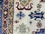 Ivory and Blue Kazak Wool Area Rug With Tribal Medallions, 4'10" X 6'7" For Sale - Image 9 of 15