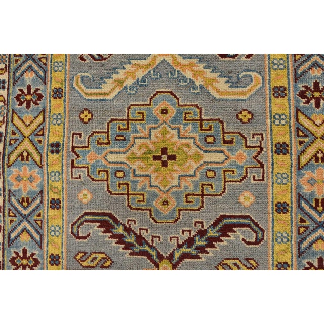 Gray Kazak Runner 2’8” X 9”9” Gray Wool Tribal Hand-Knotted Oriental Rug For Sale - Image 8 of 13