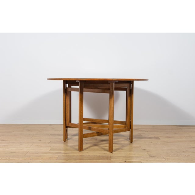 Mid-Century Modern Round Drop Leaf Dining Table from Jentique, United Kingdom, 1960s For Sale - Image 12 of 18