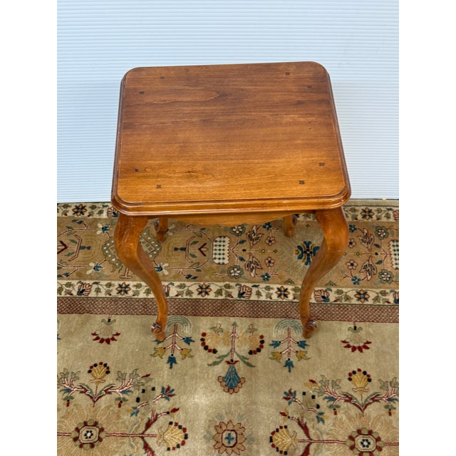 Late 20th Century French Country Pine Wood Side Table For Sale - Image 5 of 12