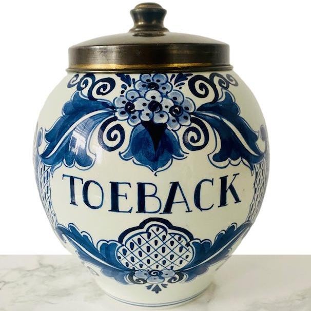 Blue Toeback Pot from Velsen Keramiekfabriek for Delft, 1950s For Sale - Image 15 of 15