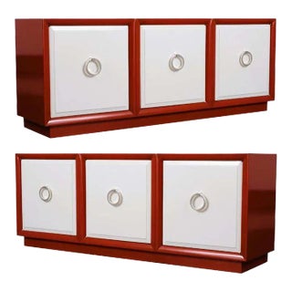 Two Modern T.H. Robsjohn-Gibbings for Widdicomb Credenzas - A Pair For Sale