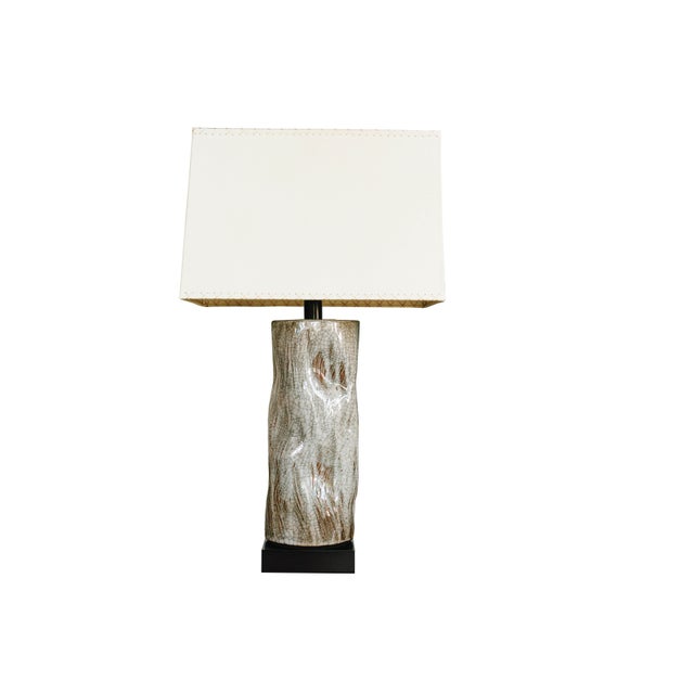 Contemporary Tall Undulating Cylinder Lamp Shino by Clate Grunden For Sale - Image 3 of 3