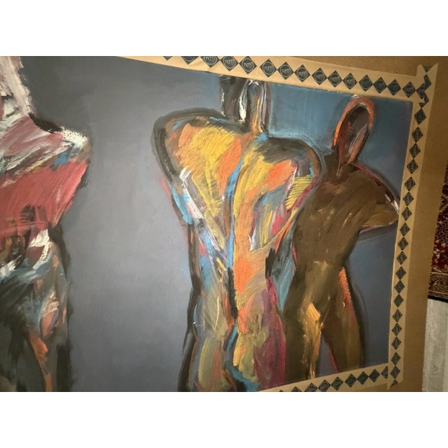After Francis Bacon, Figurative Composition, Mixed Media For Sale - Image 10 of 12