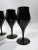 Mid-Century Modern 1970s Midcentury All Black Glass Wine Decanter & Goblets Set- 7 Pieces For Sale - Image 3 of 9