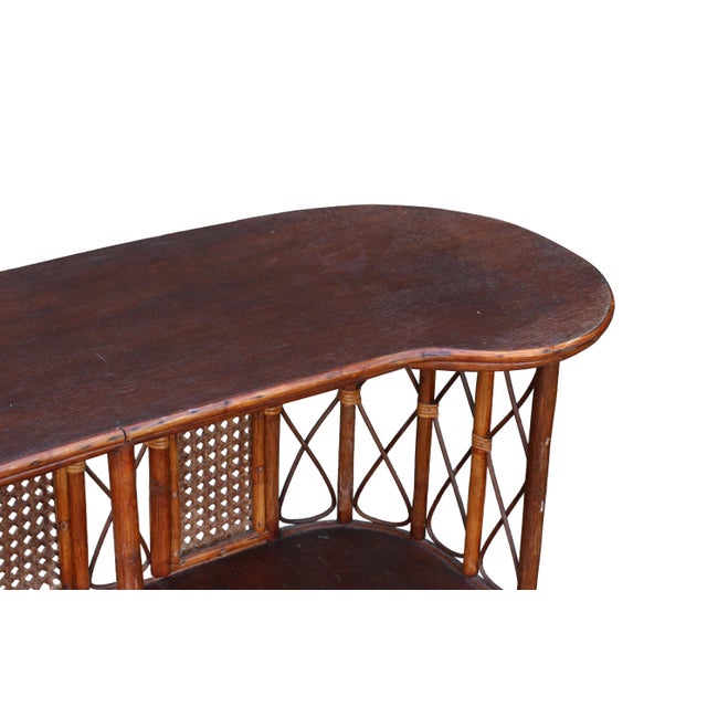 1970s French Freestanding Rattan and Cane Bar, 1970s For Sale - Image 5 of 12
