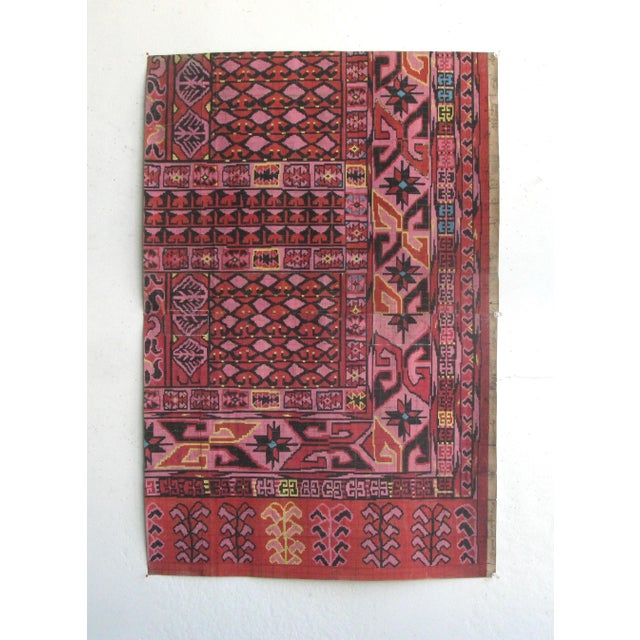 19th c. French original textile design. Gouache on paper. Each design is a one-of-a-kind, hand-painted work. The designs...