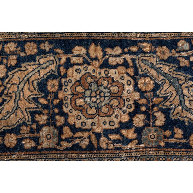 Authentic 19th Century Persian Tabriz Handmade Wool Carpet For Sale - Image 4 of 9