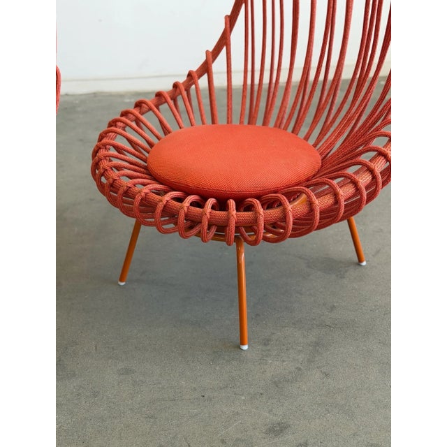 Textile Giunco Lounge Chairs - Pair For Sale - Image 7 of 18