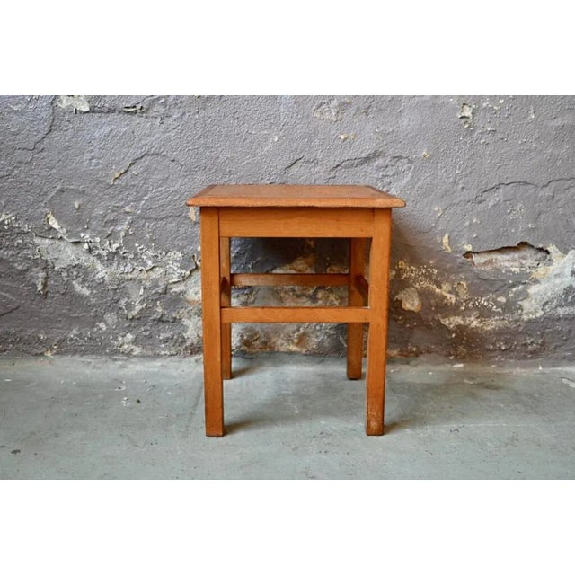 Wood Bohemian Wooden Stool, 1950s For Sale - Image 7 of 7