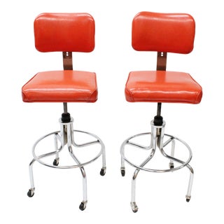 Vintage McDowell-Craig Drafting Stools - A Pair For Sale
