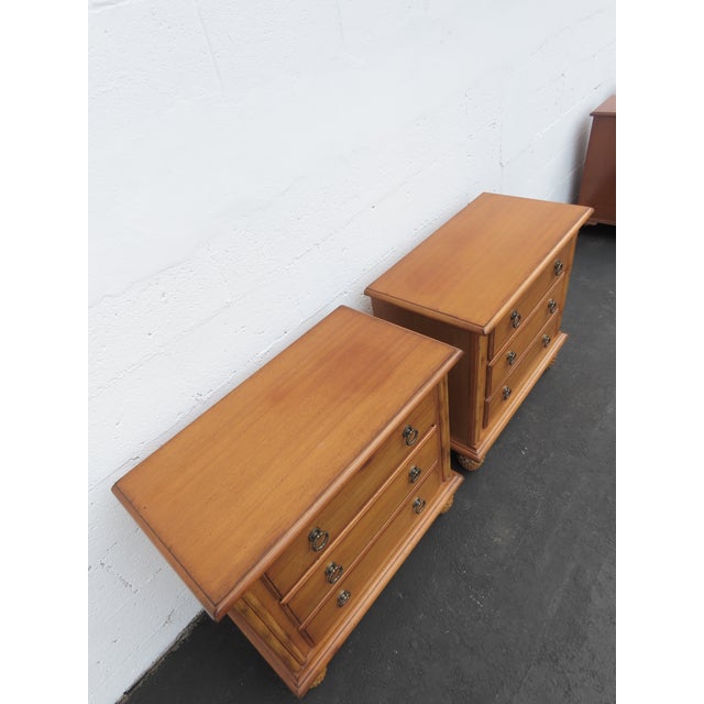 Tommy Bahama Costal Pineapple Design Large Nightstands Side End Tables 6435 For Sale - Image 10 of 18