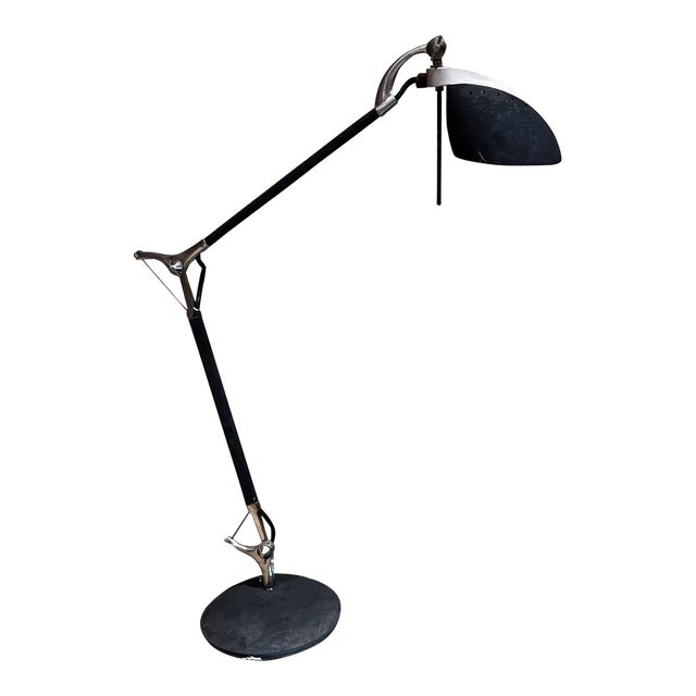 Vintage Sculptural Modern Office Desk Lamp Black Tensor For Sale