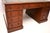 Brown Antique Victorian Leather Top Partners Desk, 1860 For Sale - Image 8 of 11