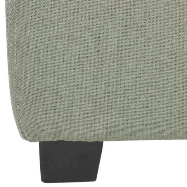 Wood Single Tray Ottoman in Seamist For Sale - Image 7 of 9