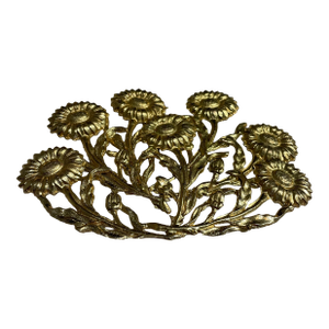 Vintage Dionne Gold Floral Metal Wall Art Set