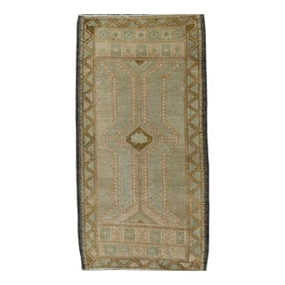 Turkish Mini Rug Oriental Hand Knotted Vintage Rug 1'9" x 3'5" #21061 For Sale