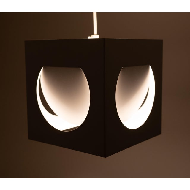 Square Metal Pendant Lamp by Shogo Suzuki for Orno, Finland, 1960s For Sale - Image 10 of 12