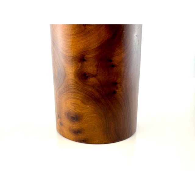 Wood Vintage Turned Burl Wood Pencil & Pen Holder Desk Organizer For Sale - Image 7 of 9
