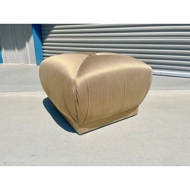 Vintage Ottoman Styled After Marge Carson- a Pair For Sale - Image 10 of 11