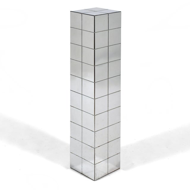 1900 - 1909 Chrome Patchwork Pedestal in the Manner of Paul Evans For Sale - Image 5 of 9