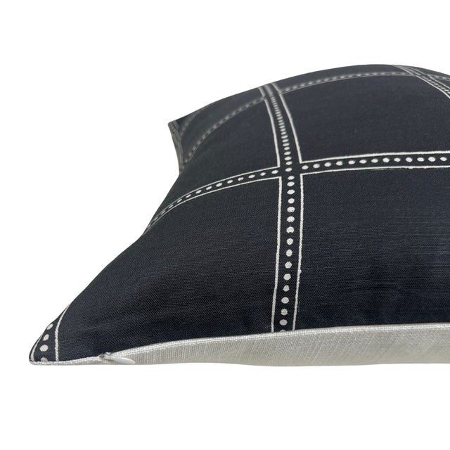 Zak+Fox Postage Pillow Cover in Black, 20x20 Pillow For Sale - Image 4 of 4