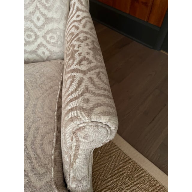 Textile Striking Mid-Century Wingback Chair For Sale - Image 7 of 13