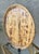 Wood Stylish Mid 20th-Century Split Tortoiseshell Bamboo & Herringbone Rattan Circular Tray For Sale - Image 7 of 18