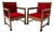 Art Deco Lounge Chairs in Oak and Velvet by Architect Schubad, 1920s, Set of 2 For Sale
