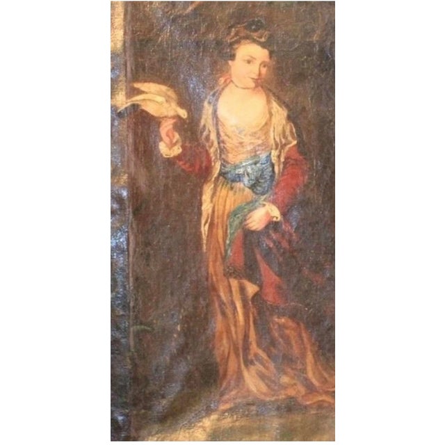 Brown Antique Painting Van Rensselaer Children From Estate of Abigail Adams For Sale - Image 8 of 12