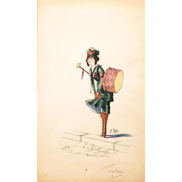 Aristide Perré, “Perplexed” (for the comic strip Thumbelina), circa 1933 Ink and watercolor drawing Signed lower right...