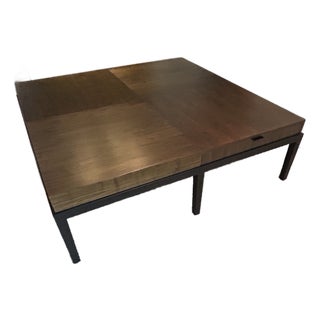 Christian Liaigre for Holly Hunt Style Large Square Coffee Table. Unmarked. For Sale
