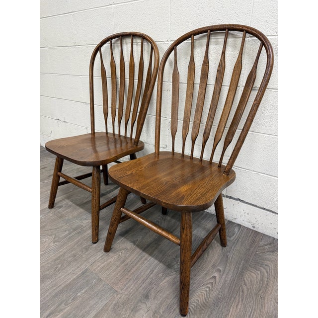Traditional Vintage Bent Hoop Back Spindle Paddle Back Arrow Back HIgh Back Windsor Chairs For Sale - Image 3 of 11