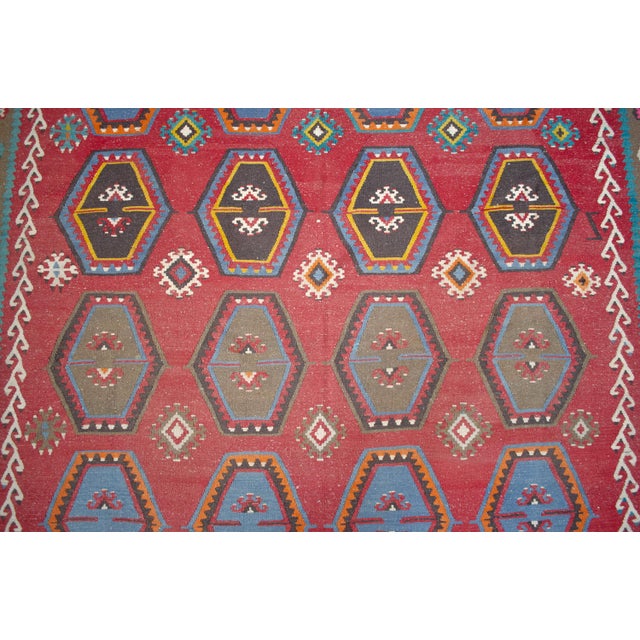 Vintage Hand-Woven Wool Turkish Rug - 8′8″ X 11′7″ For Sale - Image 12 of 15