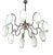 Modernist 9-Light Scenographic Chandelier in Glass and Steel, 1970s For Sale