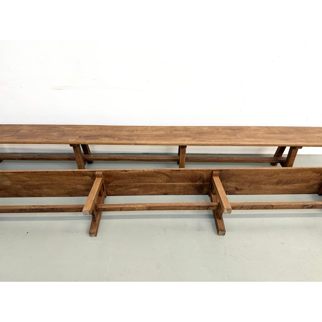 Benches in Oak, 1950s, Set of 2 For Sale - Image 14 of 15