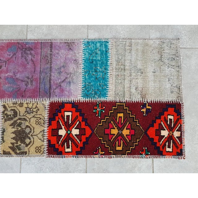 Textile Oushak Vintage Hallway Runner For Sale - Image 7 of 10