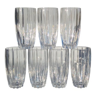 Late 20th Century Marquis by Waterford Crystal Omega Highball Tumblers- Set of 7 For Sale