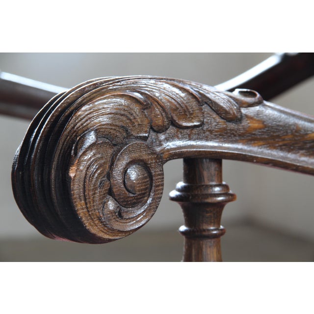 Danish Baroque Louis XV Style Oak Armchair, 1800s For Sale - Image 16 of 18
