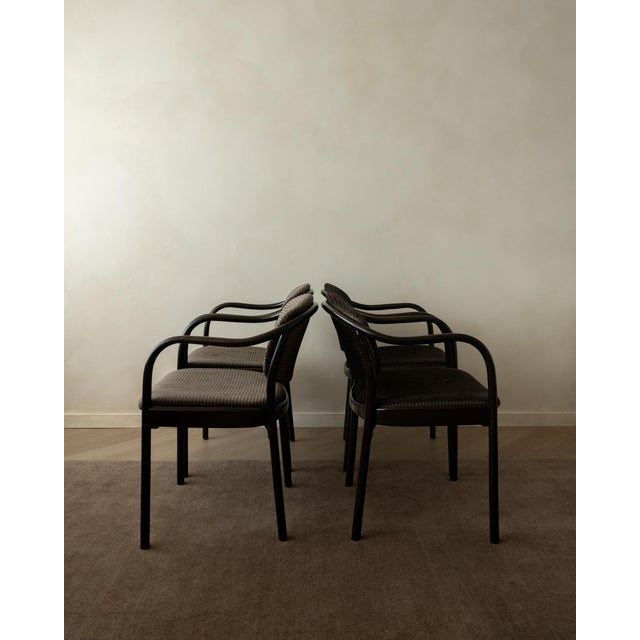 Mid-Century Modern Vintage 235 F Bentwood Dining Chairs by Hartmut Lohmeyer for Thonet, 1980s, Set of 4 For Sale - Image 3 of 18