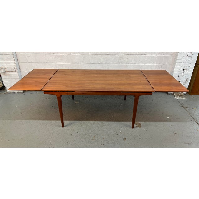 Mid-Century Modern Mid-Century Danish Teak Draw-Leaf Dining Table by Uldum Møbelfabrik For Sale - Image 3 of 16