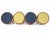 French Provincial Maison Gatti Parisian Rattan Bistro Bar Stools in Navy & Yellow -Set of 4 For Sale - Image 3 of 7