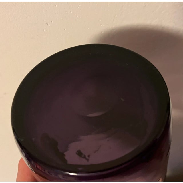 Glass Antique 19th Century Anglo Irish Blown Amethyst Glass Whisky Tumbler For Sale - Image 7 of 11