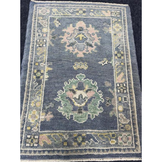 Turkish Oushak Rug 2'3" x 3'2" For Sale In Houston - Image 6 of 6