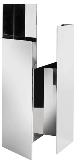 Polished White Nickel Fugit Vase by Mason Editions