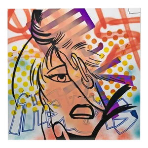 Crash (John "Crash" Matos) Untitled, Original Painting on Metal, 1998